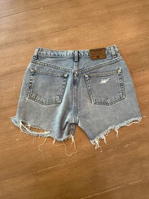 American Eagle Vintage Dungarees Denim Shorts Size 4 Long thumbnail 8