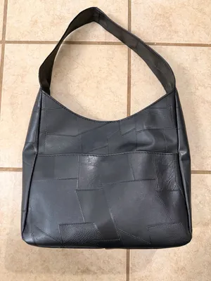 ASOS Black Patchwork Shoulder / Hobo Bag thumbnail 5