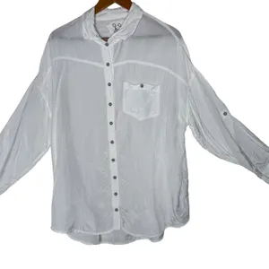 Johnny‎ Was Pete & Greta White Button Down Oversized Tunic Top Minimalist BOHO S thumbnail 4