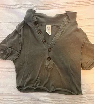 Free People Crop Top Green Olive thumbnail 1