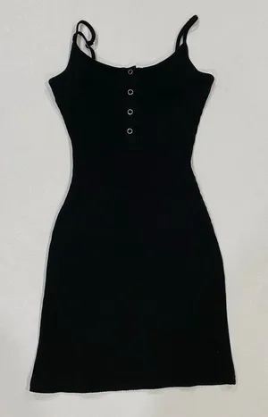 Beginning Boutique Black Ribbed Bodycon Mini Dress Women’s Size 8 Small thumbnail 1