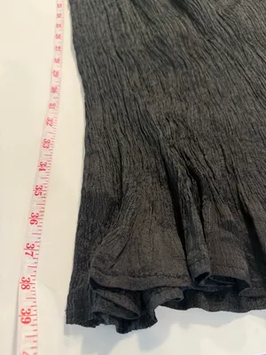 Black Crinkle‎ Wide-Leg Palazzo FlowlyPants Size Small thumbnail 10
