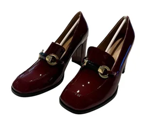 Women's Block Heel Pump in Red, Size 7.5 Red thumbnail 1