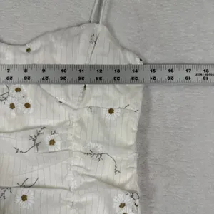 Showpo Where You Are White Floral Ruched Mini Dress Tie Straps Size 6 US NEW thumbnail 5