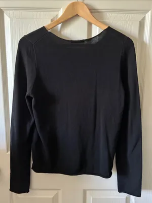 Brandy Melville Black Grunge Long Sleeve Sweater Gorpcore Indie Sleaze Fall Sz S thumbnail 5