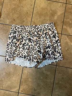 Johnny Was Calme cheetah print athletic shorts, large thumbnail 2