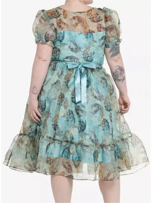 Thorn & Fable Birth of Venus Dress Women’s Medium Renaissance Art Print Midi thumbnail 2