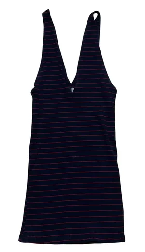 REFORMATION Maui Tank Top‎ Striped Navy Red Size Small Basic thumbnail 1