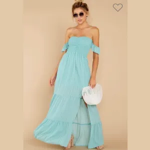 ✨ Red Dress Boutique ABOVE AVERAGE AQUA STRIPE MAXI DRESS✨ thumbnail 2