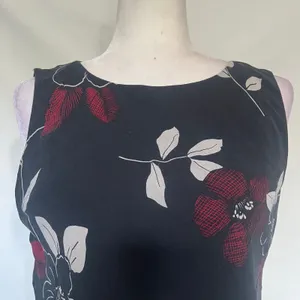 Vtg Y2K Maggy London 100% Silk Dress Sz 12 Asymmetric Maxi Goth Romantic Sheer thumbnail 3
