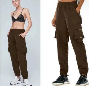 Alo Yoga Dark Brown It Girl Cargo Utility Athletic Jogger Pants Size M thumbnail 2