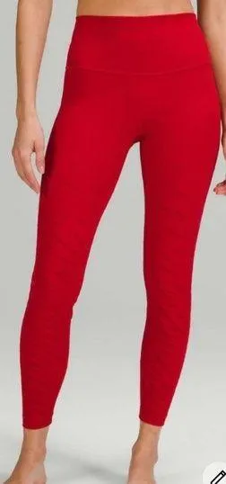 Lululemon Lunar New Year 2023 Wunder Under HR Legging 25” Dark Red Size 4 EUC thumbnail 1