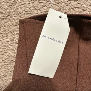 NWT Abercrombie & Fitch Chocolate Brown Satin Maxi thumbnail 6