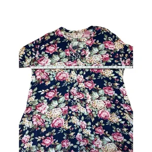 Umgee multicolor floral‎ tunic lightweight flowy sz L thumbnail 2