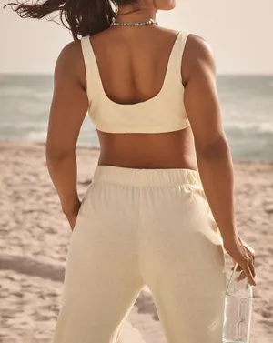 Anthropologie Sunday in Brooklyn Terrycloth Joggers & Bra Set, Size L thumbnail 3