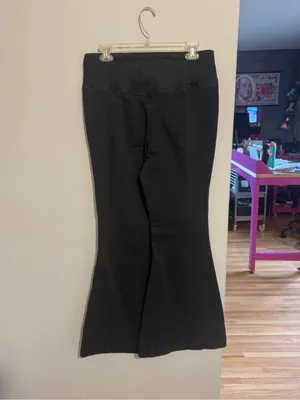 We The Free Black Flare Jeans with Crossover Waist thumbnail 5