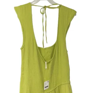 Free People Green MIDI Assymetrical Hem Dress(Size Large) thumbnail 5
