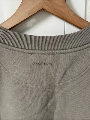 Anine Bing Tyler Logo Sweatshirt in Storm Grey NWT thumbnail 4