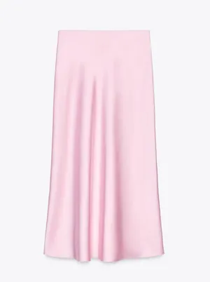 ZARA Satin Midi Skirt thumbnail 2