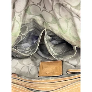 Coach Tan Leather Tote Shoulder Bag Adjustable Strap Hangtag Large Purse thumbnail 14