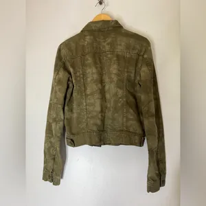 Free People Green Military Camouflage Jean Jacket‎ Small thumbnail 2