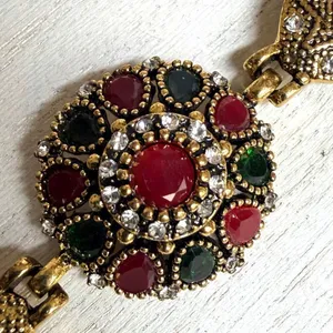 Antiqued Gold Tone Multi Strand Bracelet thumbnail 3