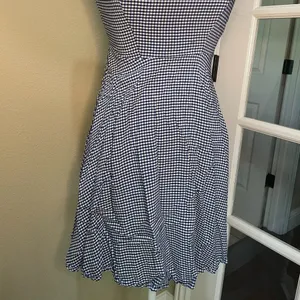 OLD NAVY Blue Gingham Fit & Flare Dress - size XS thumbnail 3