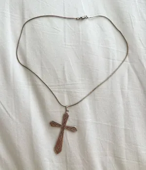 Sterling Silver 925 Italy Cross Necklace Pendant Chain thumbnail 1