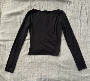 Lulus Black Long Sleeved Ruched Top thumbnail 3