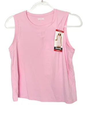 Spalding Bubblegum Pink Athletic Tank Top Nylon Spandex NWT Womens XS thumbnail 1
