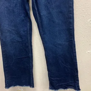 Zara Dark Wash Midrise Raw Hem Bootcut Ankle Jeans Non Ripped Size 4 Stretch thumbnail 4