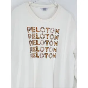 Peloton Cream Holiday Crewneck Sweatshirt‎ Unisex XXL Cozy Pullover thumbnail 2