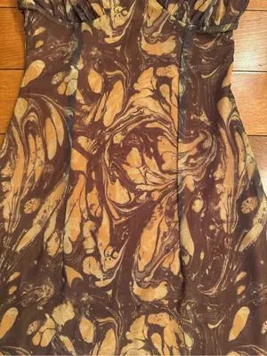 Urban Outfitters Y2K Abstract Marble Print Mesh Slip Maxi Dress - Size XS thumbnail 3