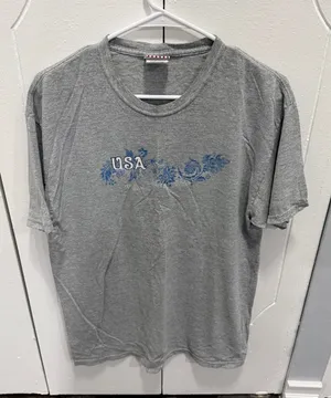 Vintage Grey USA Short Sleeve thumbnail 1