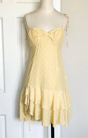 For Love & Lemons Limoncello Ruffled Mini Dress thumbnail 3
