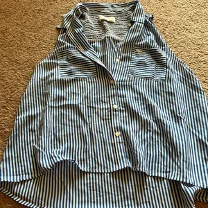 Abercrombie blue & white striped tank top‎ small thumbnail 4