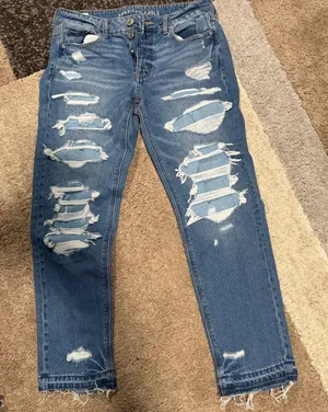 American Eagle Distressed Blue Jeans thumbnail 1