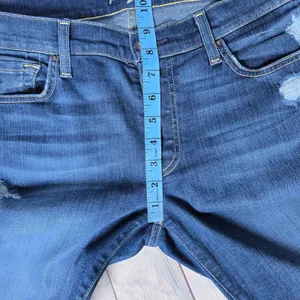 7 For All Mankind Josefina Skinny‎ Boyfriend Jeans Distressed Button Fly Size 27 thumbnail 9