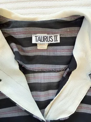 Vintage Union Made Striped Black & Gray Long-Sleeve Academia Dress Made in USA thumbnail 3