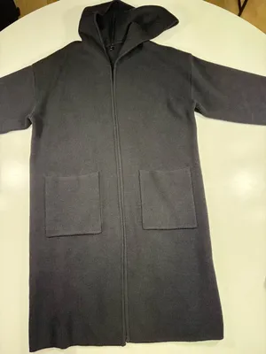 Black Cardigan Coatagin with Front Pockets size Large thumbnail 2