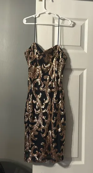 Windsor navy sparkle dress thumbnail 1