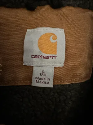 Carhartt J141-211 Washed Duck Sierra Sherpa Lined Jacket Sz Large L Tall Tan thumbnail 4