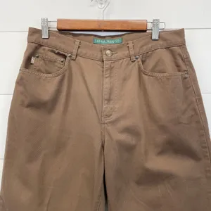 LAUREN Ralph Lauren Womens 10 Capri‎ Pants Medium Brown 100% Cotton Chino thumbnail 4