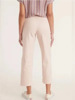 Marine Layer Bridget Slim Wide Leg Crop Pants in Peach Whip thumbnail 3