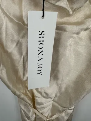 Shona Joy La Lune‎ Bias Cowl Cream Satin Maxi Dress Women’s 8 NWT thumbnail 8