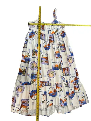 Paper Heart La Dolce Vita White Tropical Print Maxi Sundress. A thumbnail 12