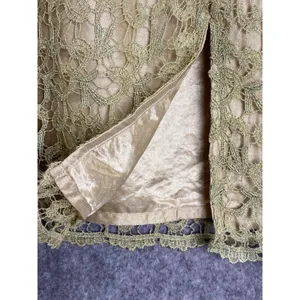 GMI Gold Lace Overlay Skirt Women's Size 12 Pencil Lined Career thumbnail 6