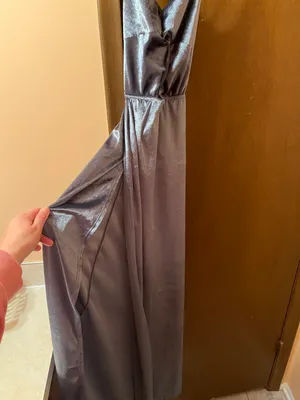 Lucy in the Sky Seychelles Front Twist Velvet Maxi Dress in Teal thumbnail 5