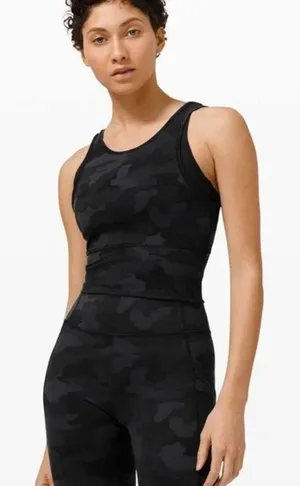 Lululemon Key to Balance Tank - Heritage 365 Camo Deep Coal Multi - Size 2 thumbnail 1