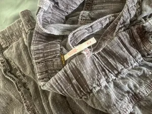 Free People Brown Plaid Utility Overalls Jumpsuit Size Medium thumbnail 13